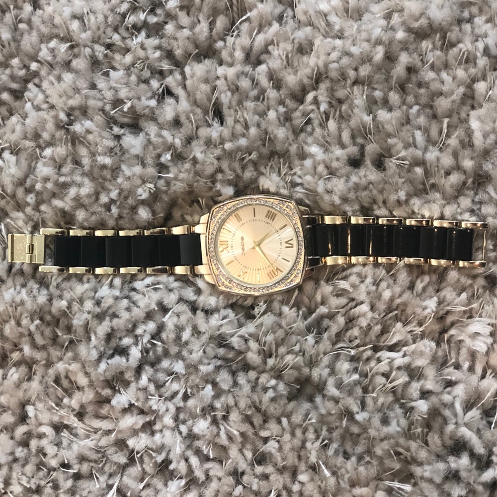 Bebe Black and Gold Watch